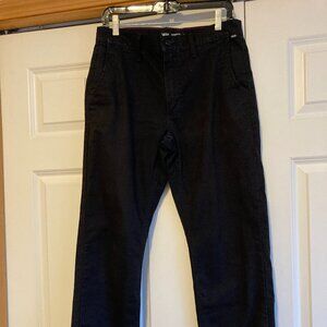 Vans  Authentic Chino Relaxed Black Pants Straight Cotton Skating 30x31.